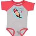 thumbnail image 3 of Inktastic Otter-ly in Love-otter with Heart Boys or Girls Baby Bodysuit, 3 of 5
