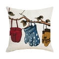 thumbnail image 1 of Funda de Almohada Navideña onlyliua Muñeco de Nieve Lino, 1 of 1