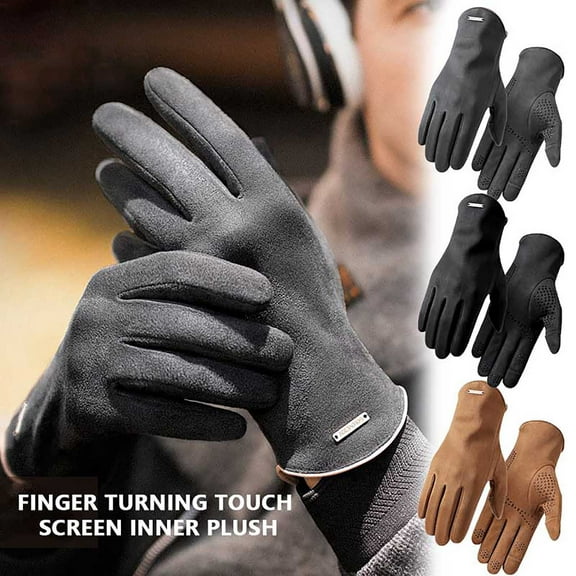 WonderWiz Winter Gloves for Men - Women Upgraded Touch Screen Cold Weather Thermal Warm Knit Glove Camel One Size