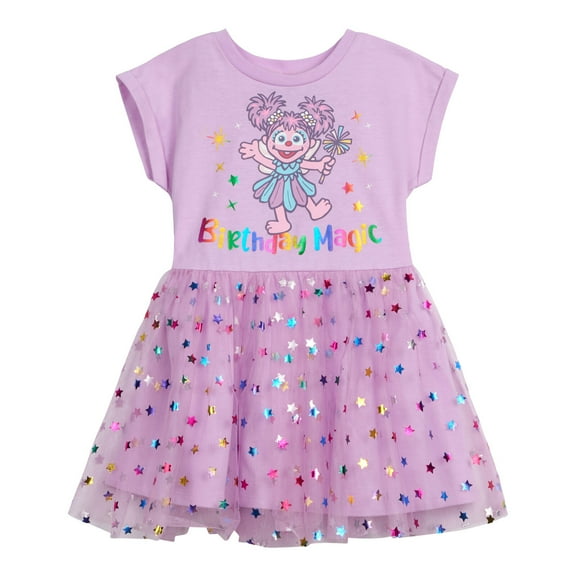 Sesame Street Abby Cadabby Birthday Mesh Dress Infant to Little Kid
