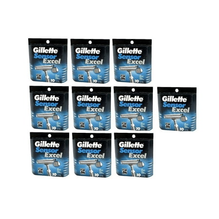 - Gillette Sensor Excel Refill Blade Cartridges, 10 Ct. (Pack of 10)