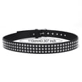 thumbnail image 6 of HEVIRGO Punk Rock Rivet Belt Studded Belt Grommet Threads Belt Square Rivets Pyramid Metal Inlays Adjustable Straps Imitation Leather Belt, 6 of 8