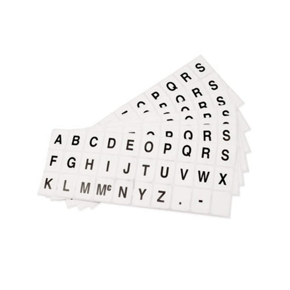 Color Alphabet Labels: A-Z - 1" x 3/4": 10 sheets of single color per pack