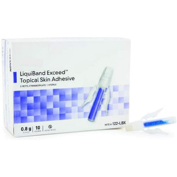 Pack of 10 Skin Adhesive Liquid Applicator 0.8 m. L2Octyl