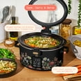thumbnail image 4 of Beautiful 4 Qt Digital Slow Cooker with Hinged Locking Lid, Wildflower Black by Drew Barrymore, 4 of 12