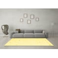 thumbnail image 3 of Ahgly Company Machine Washable Indoor Rectangle Solid Yellow Modern Area Rugs, 7' x 9', 3 of 4