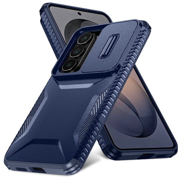 Dteck Case for Samsung Galaxy S26,Shockproof TPU PC Case Sliding Lens Protection Anti-Slip Back Cover for Samsung Galaxy S26,Blue