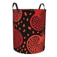 thumbnail image 4 of LNWH Laundry Basket, Red Pomegranate Print Art Pattern Foldable Laundry Hamper with Handles Waterproof, Small Size, 4 of 8