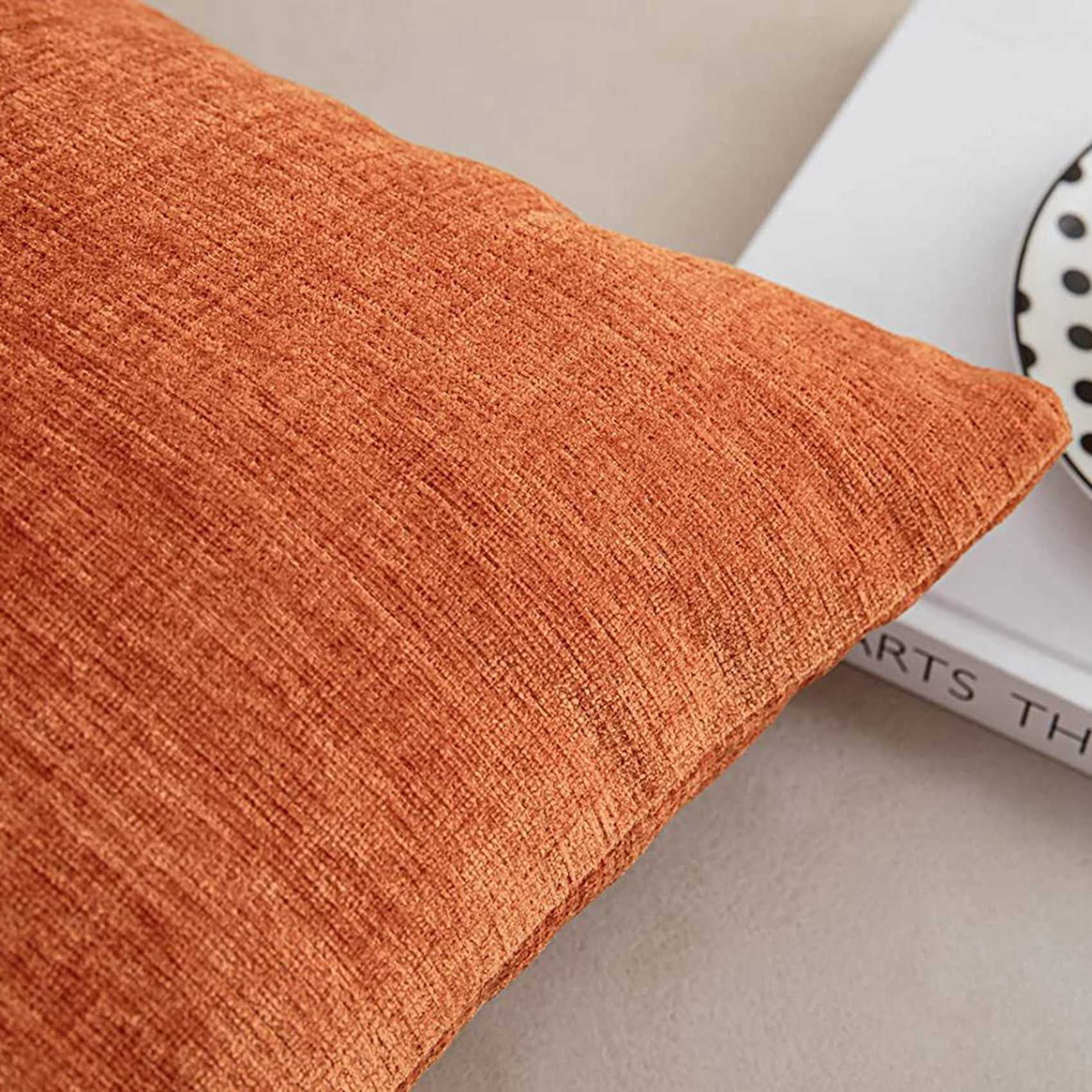 Burnt Orange Pillow Covers 18X18 Inch 4 Modern Farmhouse Rustic Decorative Throw Pillow Cover Square Cushion Case