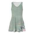 thumbnail image 5 of Drses Women Summer Sleeveless Casual Swing Floral Print T Shirt Dresses Beach Cover up Loose Dress, 5 of 7