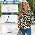 thumbnail image 7 of FUIALDOLG Girls Zip Up Hoodies Teen Green Red Leopard Print Fleece Full-Zip Sweatshirts Jacket Casual Winter Fall Hoodie with Pocket 11-13 Years, 7 of 7