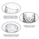 thumbnail image 3 of Juego de 4 vasos para whisky GLASKEY Rock de 330 mL, cristal sin plomo, 3 of 9