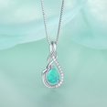 thumbnail image 4 of Starchenie Infinity Teardrop Pendant Necklace for Women 925 Sterling Silver Green Opal Jewelry, 4 of 6