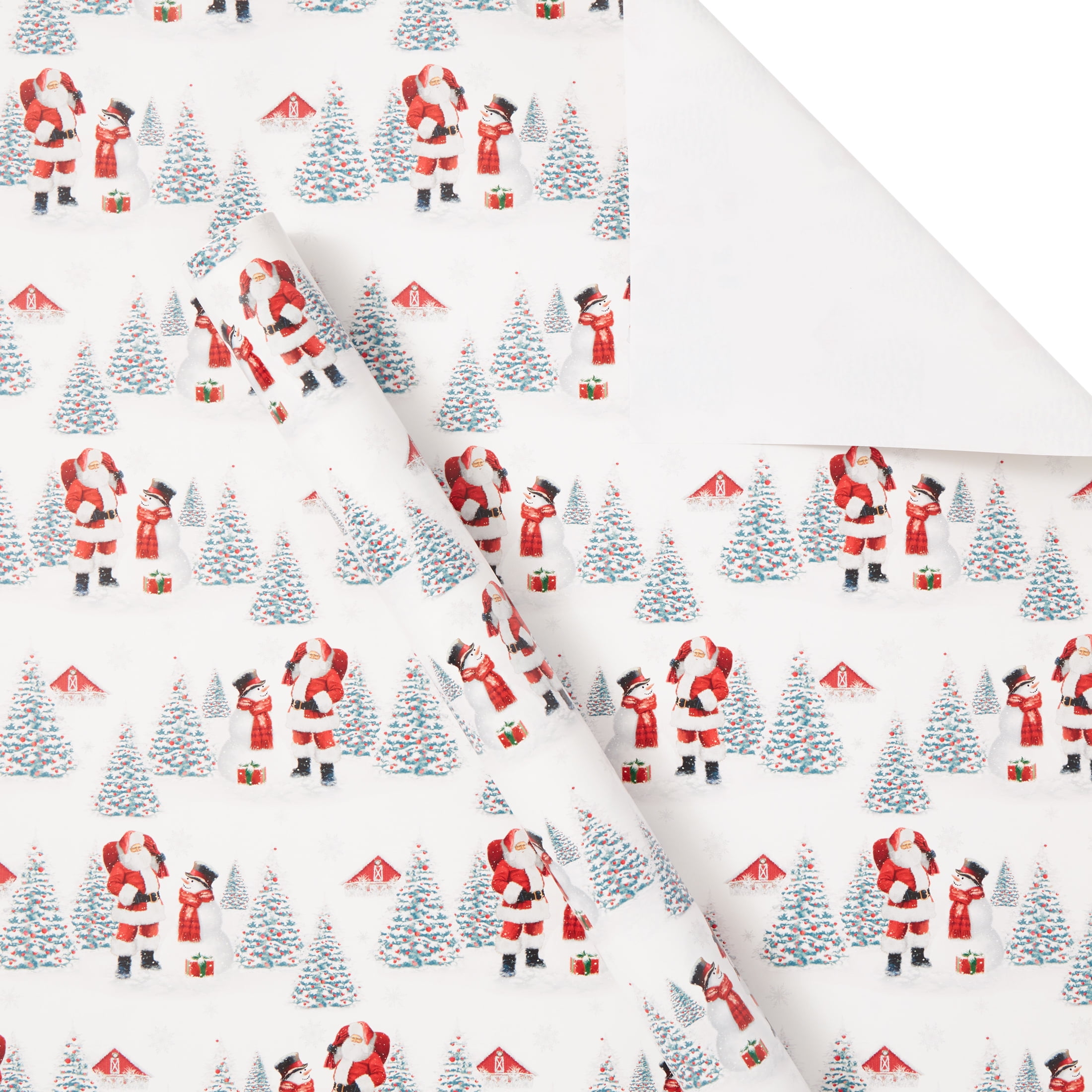 Festive Fireside Multi-Pack Premium Wrapping Paper, Christmas, 30, 120 Sq  ft, by Holiday Time 