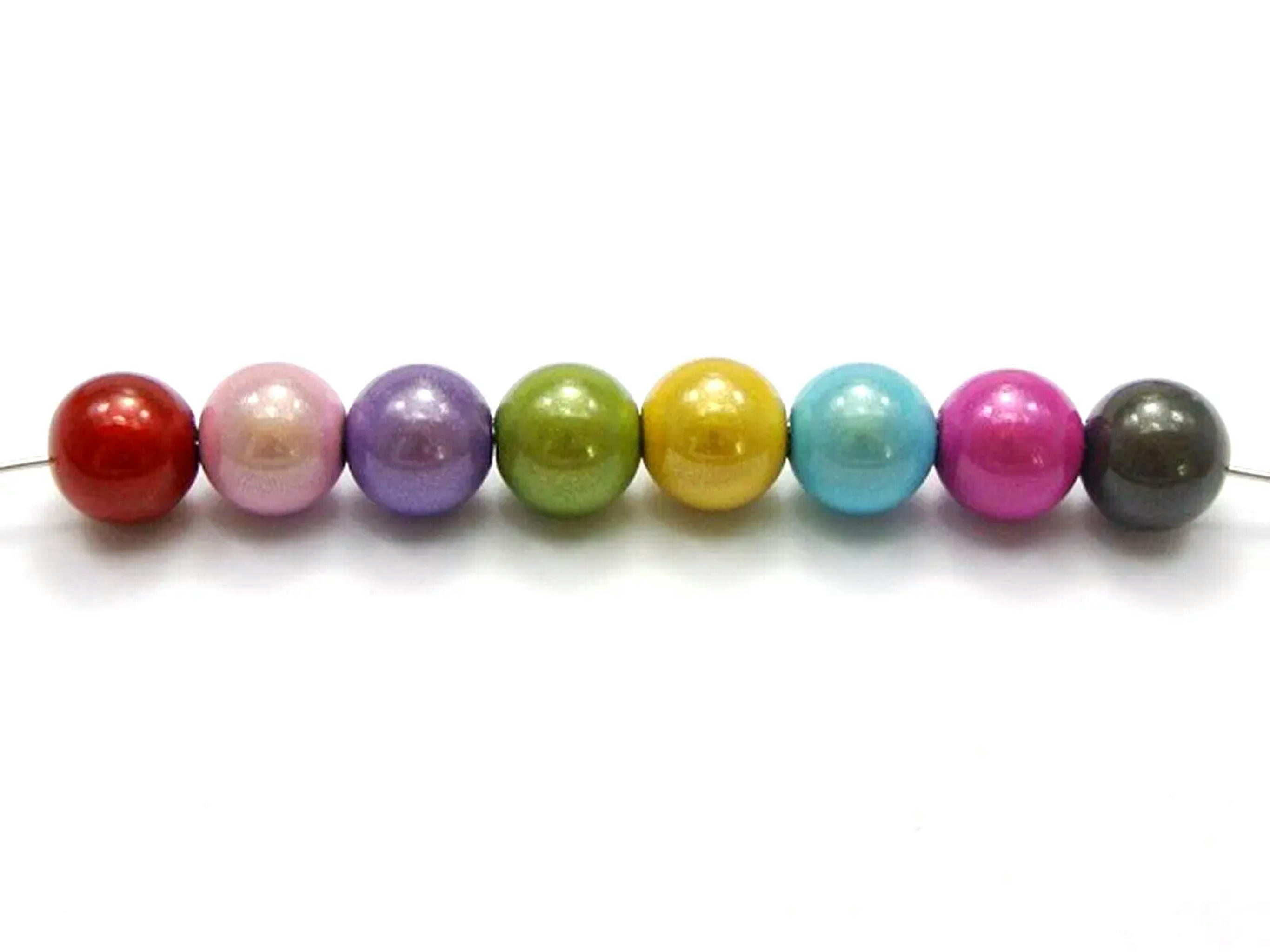 U8MO 250 Mixed Color 3D Illusion Acrylic Miracle beads 10mm Spacer Beads