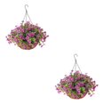 thumbnail image 2 of Monstrate Flores colgantes artificiales de apariencia realista para guirnaldas: bajo mantenimiento y amplia aplicación Púrpura 45cm 2piezas, 2 of 6