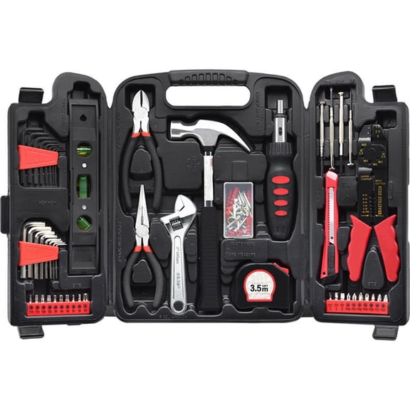 129-Piece All-Purpose Household Tool Kit with Delicate Toolbox for Home DIY