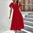 thumbnail image 2 of WILLBEST Robes Boho pour Femmes Robe Décontractée Tendance Épaules Dénudées Manches à Volants Idéale pour l'Été pour Activités Extérieures et Fêtes, 2 of 5