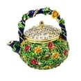 thumbnail image 5 of Segolike Teapot Shaped Jewelry Trinket Box Enameled Teapot Decorative Enamel Table Ornaments Storage Jar for Desk Bar Living Room Bedroom Unique Gift Blue, 5 of 8