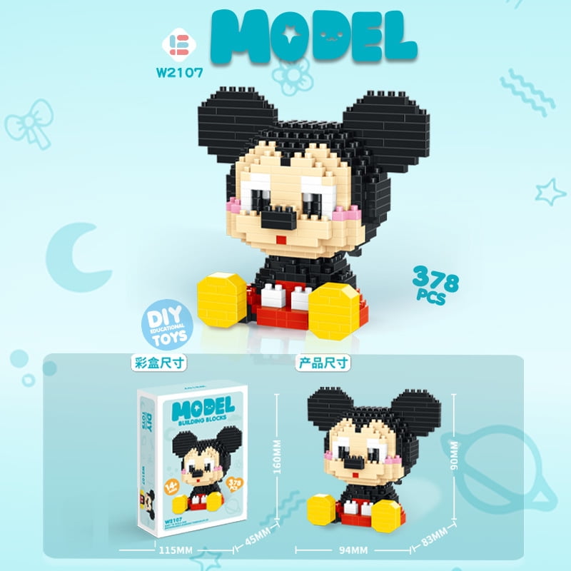 Thinsony Compatible with LEGO cartoon figurines and micro particle building blocks