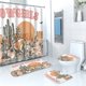 thumbnail image 1 of Juego de cortinas de ducha Cowgirl de poliéster impermeable, 4 piezas, 1 of 5