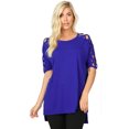 thumbnail image 1 of FDPlus Women's Plus Size Crisscross Shoulder Side Split Hi Low Hem, 1 of 1