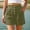 Army Green, variant on Shorts For Women Elegant Beach Shorts High Waist Drawstring Comfy Lightweight Summer Daily Pants Army Green L