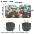 thumbnail image 6 of Binienty Highland Cow Car Windshield Sunshade Funny Auto Sun Visor Blockers UV Rays Reflective Heat Automotive Interior Sun Protection Accessories, 6 of 8