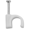 thumbnail image 4 of New Arrivals 300 Pieces Of Cable Staples Clip Wall Wire Nail Fixture For Ethernet Rg6 Rg59 Cat5 Cat6 Rj45 Tv 7Mm White, 4 of 9