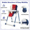 thumbnail image 4 of Babyjoy Chaise Haute pour Bébé Pliable Chaise d'Alimentation avec 4 Roues Verrouillables Colorée, 4 of 8