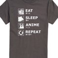 thumbnail image 3 of Instant Message - Eat Sleep Anime Repeat Short Sleeve Graphic T-Shirt, 3 of 6