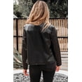 thumbnail image 2 of I AM A FASHION JUNKY Black Faux Leather Buttoned Front Boxy Jacket (Black, S, shell:100%PU+Lining:100%Polyester), 2 of 8