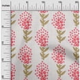 thumbnail image 2 of oneOone Cotton Poplin Pink Fabric Asian Block Floral Craft Projects Decor Fabric Printed By The Yard 42 Inch Wide, 2 of 4