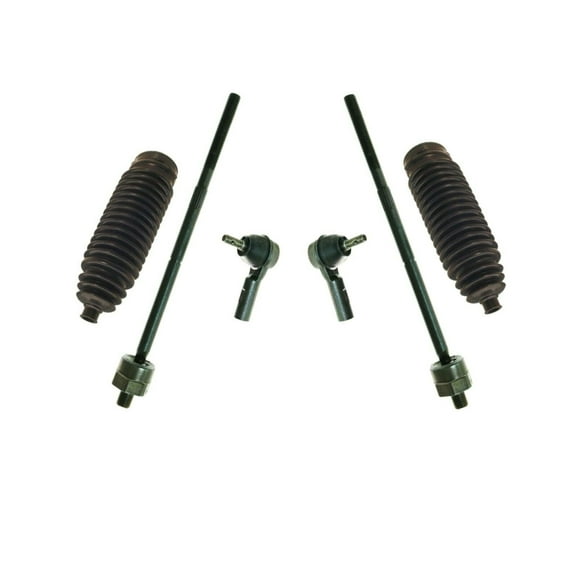 2 Pc Front Inner Tie Rod End with Boot Bellows and Outer Tie Rod Ends Steering Kit Fits select: 2005-2010 FORD MUSTANG