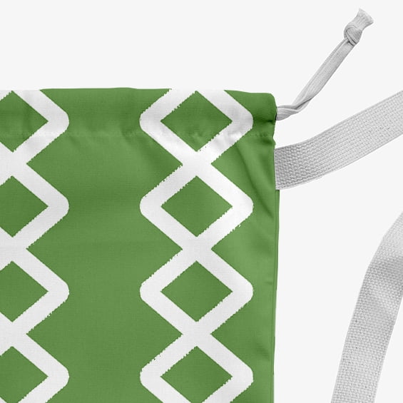 Simply Daisy Geometric 28 x 36 inch Green Laundry Bag