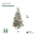 thumbnail image 3 of Home Heritage Snowy Abies 6' 500 LED Prelit Artificial Christmas Tree, Green, 3 of 12