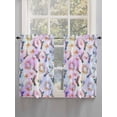 thumbnail image 5 of Pink Purple Hummingbird Bathroom Window Curtain, Spring Watercolor Flowers Leaf Plant Light Filtering Coffee Kitchen Curtains, Bedroom Living Room Curtains 2 Panel 84"x45", 5 of 6