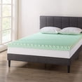 thumbnail image 3 of Crown Comfort 4 Inch Egg Crate Memory Foam Mattress Topper with Calming Aloe Infusion Queen, 3 of 10