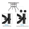 thumbnail image 6 of Yesfashion Outdoor Dining Table Easy To Assemble Weather-proof Patio Garden Square Tempered Glass Table 80x80x70cm, 6 of 8