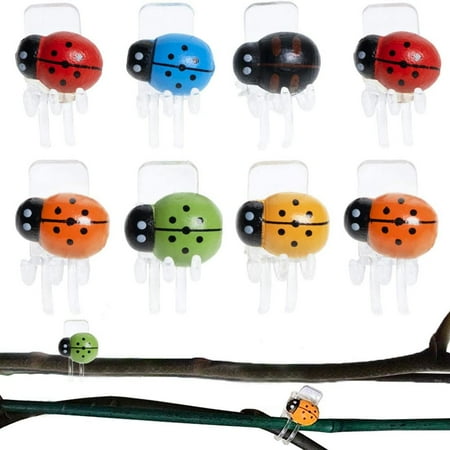 

Plastic Orchid Clips Ladybug Plant Clips Orchid Support Clips Vine Clips Plant Clips for Support Flower Orchid Vine (Mix Color 30PCS)