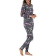 thumbnail image 4 of Fruit of the Loom Women's & Women's Plus Christmas Printed Thermal Ribbed Union Suit Pajama, 4 of 5
