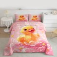 thumbnail image 2 of jejeloiu Rustic Duck Full Size Comforter Sets,Cartoon Animal Bedding Comforter Set,Pink Yellow Bedding Sets For Girls Teens,Ultra Soft Home Decor Reversible,3 Pieces, 2 of 8