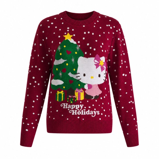 Suéter Sanrio para Dama, Hello Kitty Rojo Talla EG
