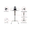 thumbnail image 2 of Luxor Pneumatic Height-Adjustable Lectern with KwikBoost EdgePower Charging Station, 2 of 14