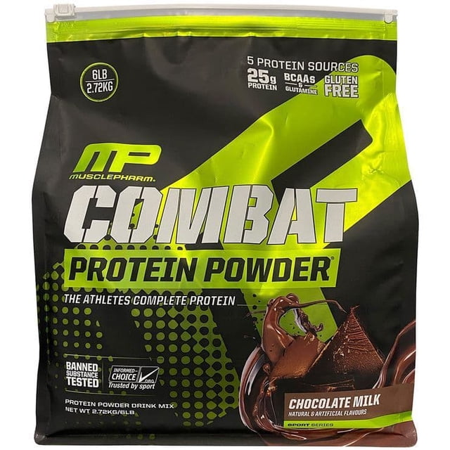 Proteina Combat Chocolate 6 LB MUSCLEPHARM PROTEINA COMBAT CHOCOLATE 6LB