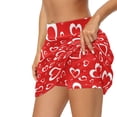 thumbnail image 5 of Uorisango Valentine's Day Heart Women's Active Performance Skort Soft Polyester Spandex Fabric Tennis Golf Skirts for Women with Shorts with Pockets Breathable Stretchy Daily Wear, 5 of 7
