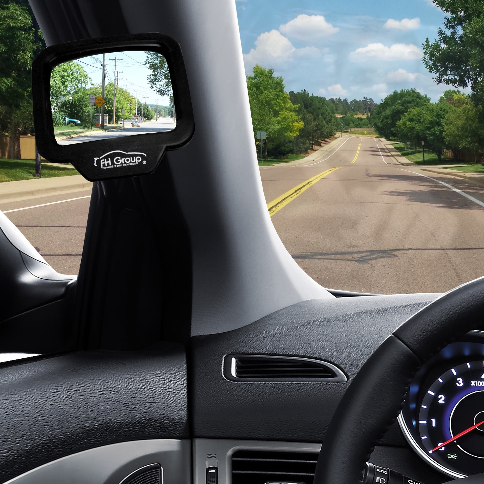 FH Group, Car Auto Rear View Mirror 270 Degree Adjustable Safe