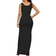 thumbnail image 2 of HLSOHJP Women's Casual Solid Color Sleeveless Bodycon Dresses Plus Size Fitted Maxi Sundress Vest Long Beach Tank Dress, 2 of 4