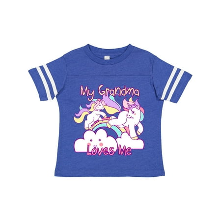 

Inktastic My Grandma Loves Me Unicorn Gift Toddler Toddler Girl T-Shirt