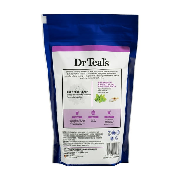 Dr Teal's Pure Epsom Salt Cooling Foot Soak with Peppermint